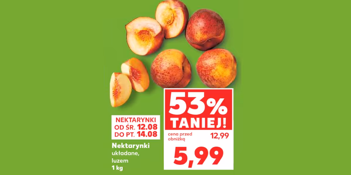 Kaufland: -53% na nektarynki