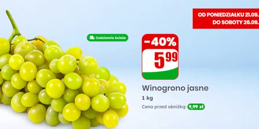 Dino: -40% na winogrono jasne 21.09.2026