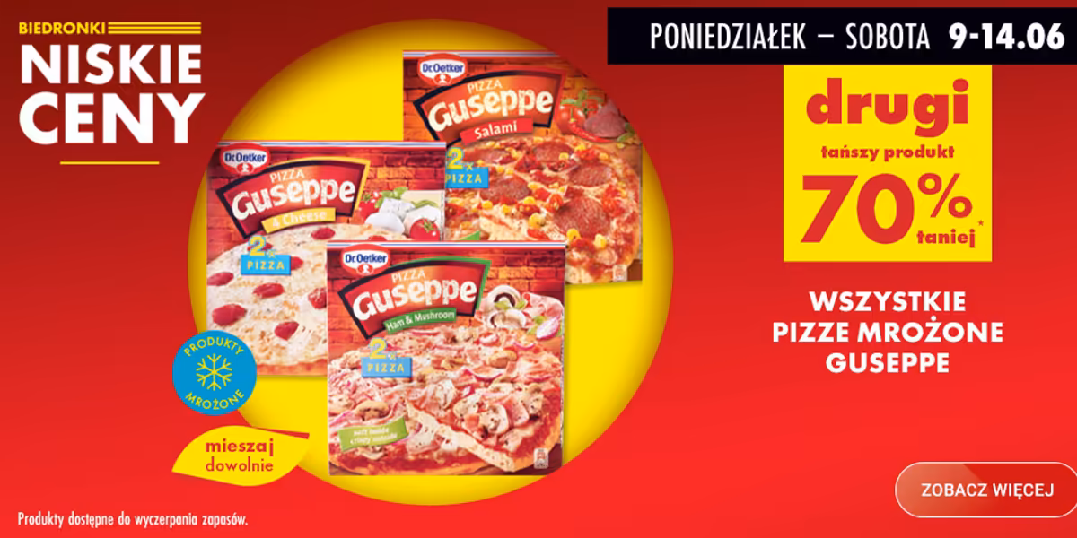 Biedronka: -70% na wszystkie pizze Guseppe