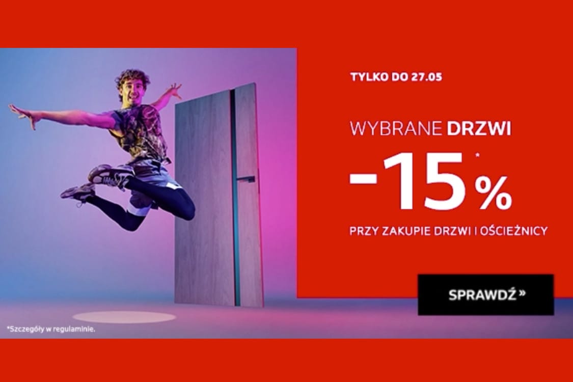 : -15% na wybrane drzwi