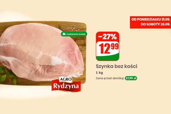 Dino: 12,99 zł/kg za szynkę bez kości