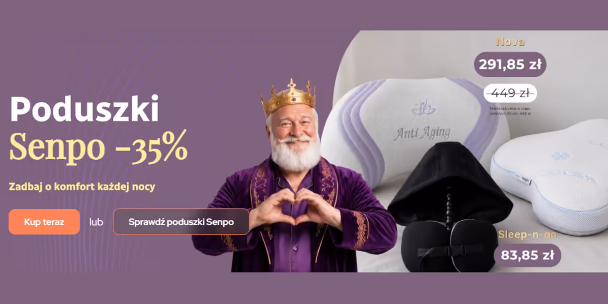 Król Materacy: -35% na poduszki Senpo