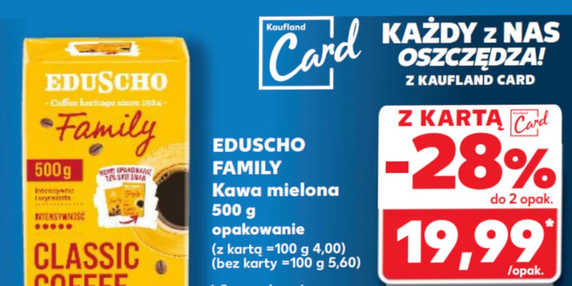 Kaufland: -28% na kawę mieloną Eduscho Family 15.05.2025