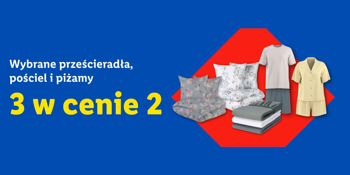 Lidl: ONLINE 3 w cenie 2 na wybrane tekstylia domowe