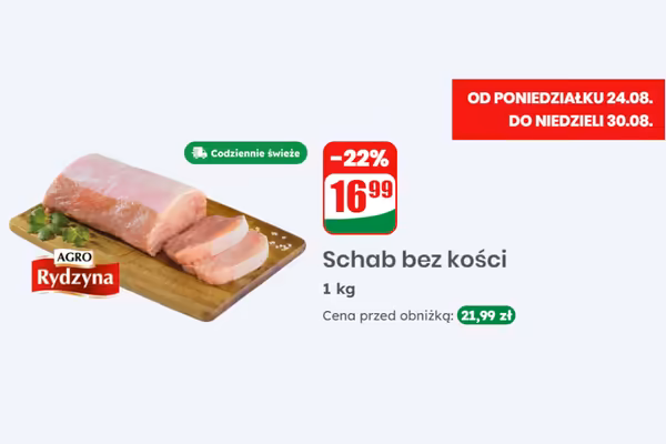 Dino: -22% na schab bez kości