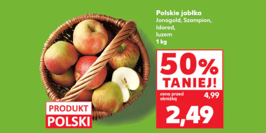 Kaufland: -50% na polskie jabłka 09.04.2026