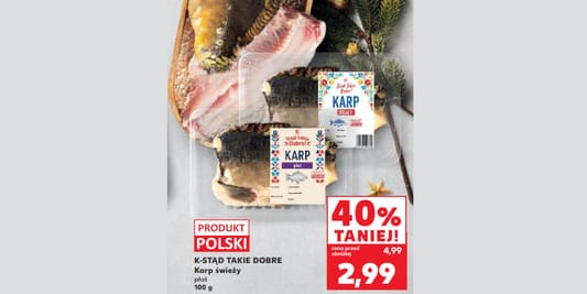 Kaufland: -40% na płat karpia świeżego 04.12.2025