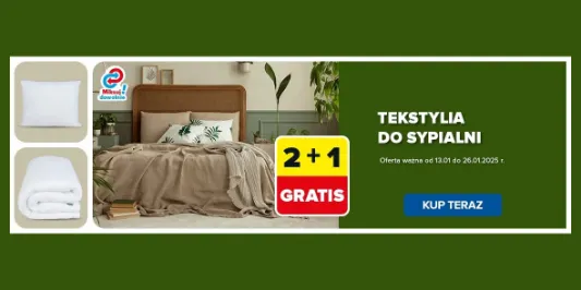 Carrefour: 2 + 1 GRATIS na tekstylia do sypialni 14.01.2025