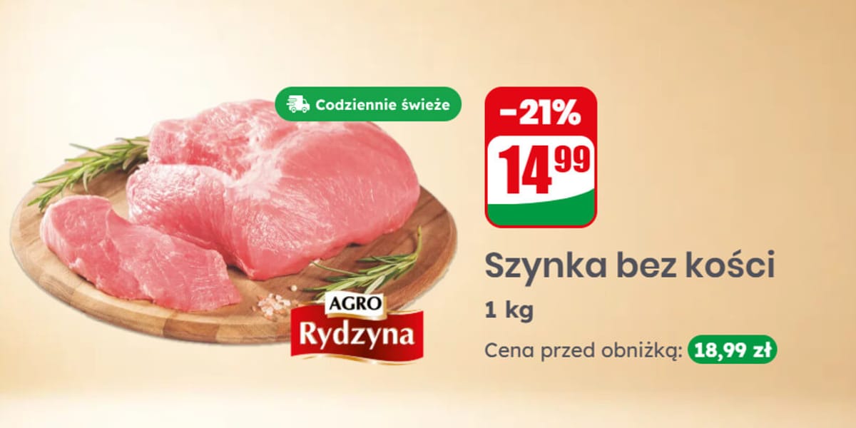Dino: -21% na szynkę bez kości