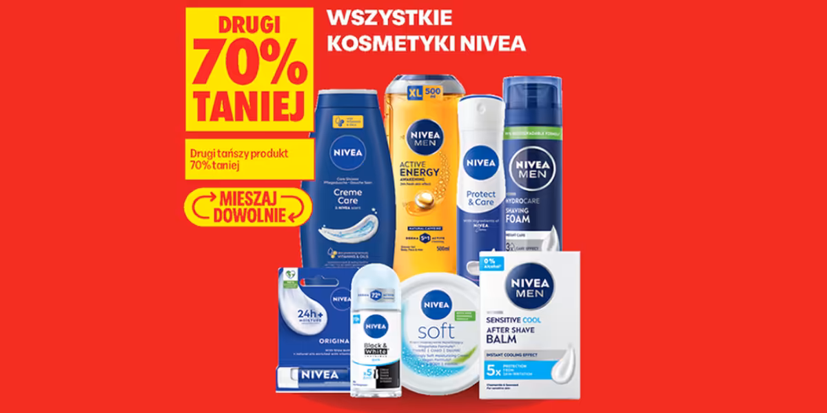 Biedronka: -70% na wszystkie kosmetyki Nivea