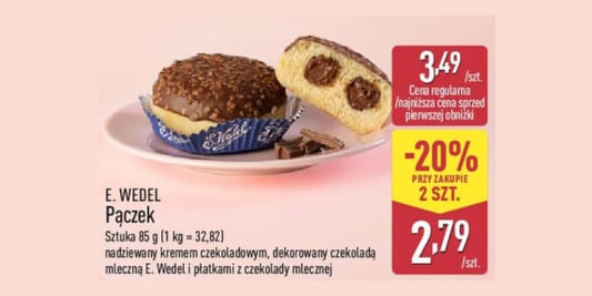 Aldi: -20% na pączka E. Wedel 11.02.2026