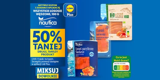 Lidl: KUPON -50% na wszystkie łososie wędzone 12.06.2025