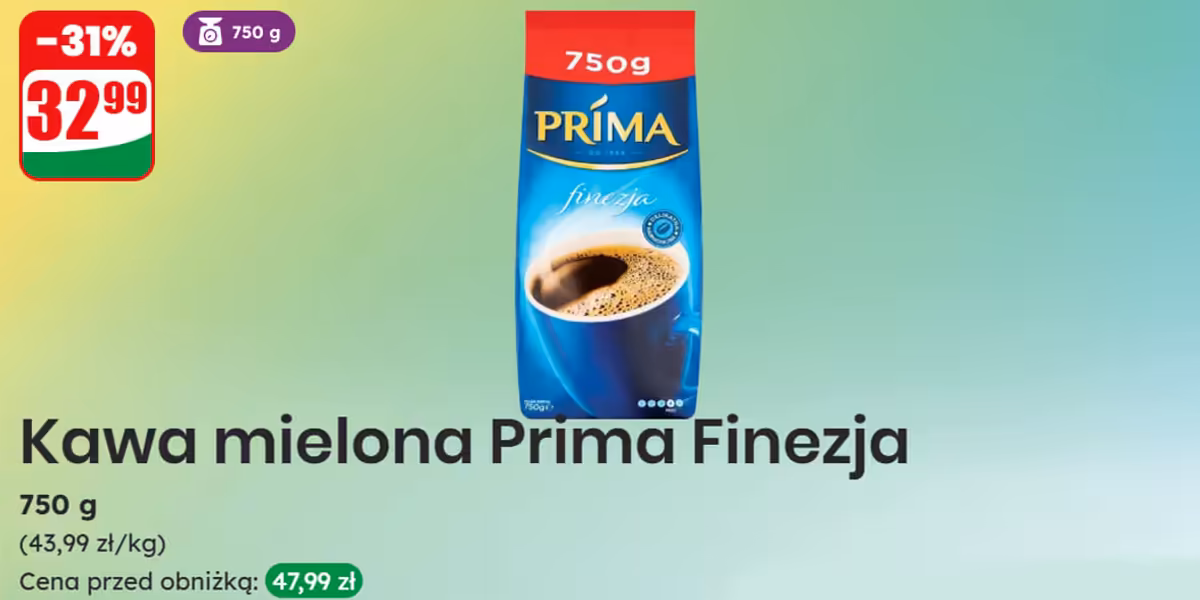Dino: -31% na kawę mieloną Prima Finezja