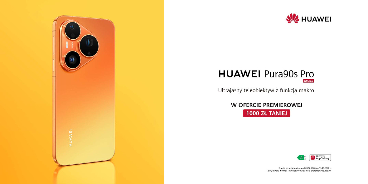 Huawei: -1000 zł na HUAWEI Pura 90s Pro