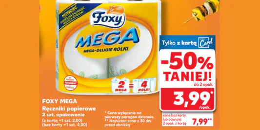 Kaufland: -50% na ręcznik papierowy Foxy Mega 30.04.2025