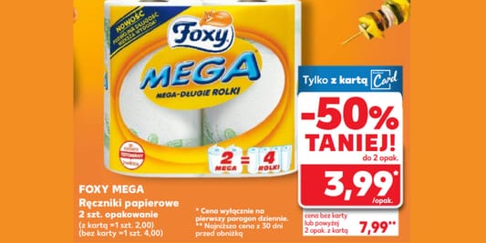 Kaufland: -50% na ręcznik papierowy Foxy Mega 30.04.2025
