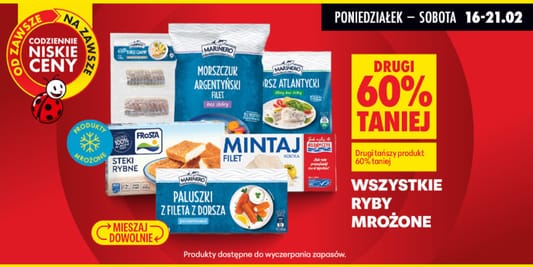 Biedronka: -60% na wszystkie ryby mrożone 16.02.2026