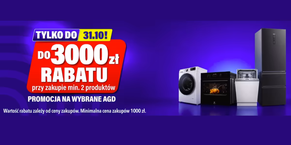 RTV EURO AGD: Do -3000 zł na wybrane AGD