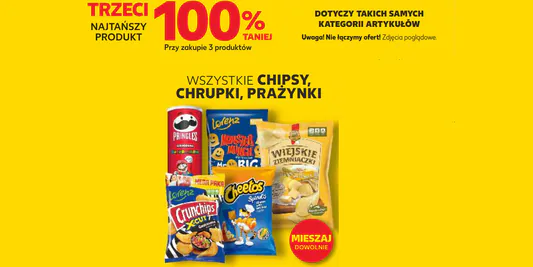 Kaufland: -100% na wszystkie chipsy, chrupki, prażynki 24.04.2025