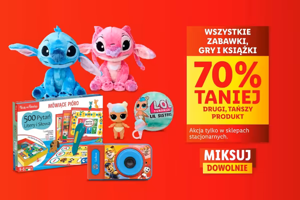 : -70% na zabawki, gry i książki
