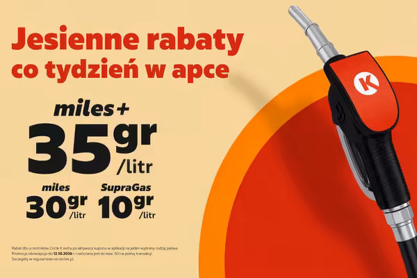 Circle K: Do -35 gr/l na wybrane paliwa