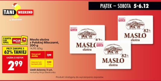Biedronka: -62% na masło z Polskiej Mleczarni 05.12.2025