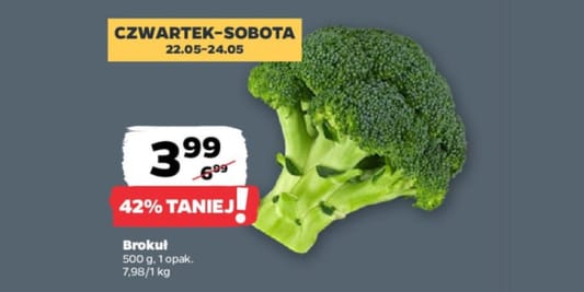 Netto: -42% na brokuł 22.05.2025