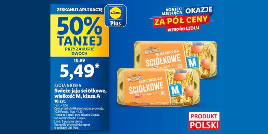 Lidl: -50% na jaja Złota Nioska 29.05.2025