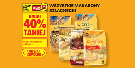Biedronka: -40% na wszystkie makarony Szlachecki 30.09.2026