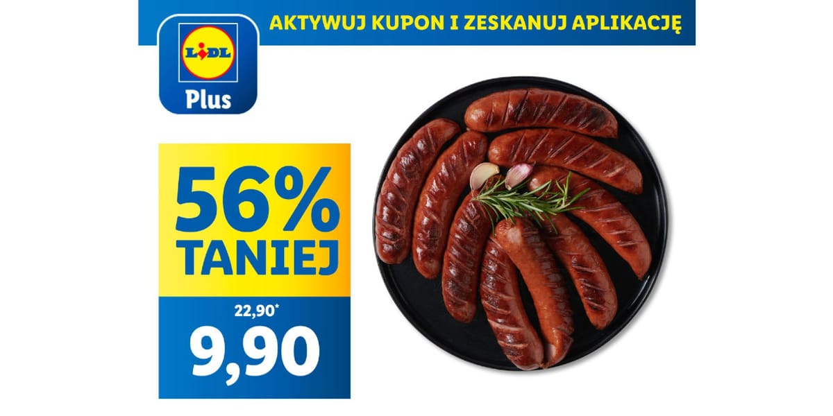 Lidl: KUPON -56% na kiełbasę śląską