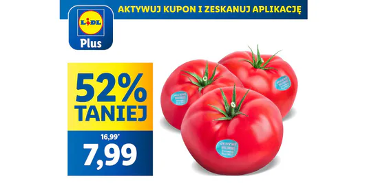 Lidl: KUPON -52% na pomidory malinowe 15.05.2025