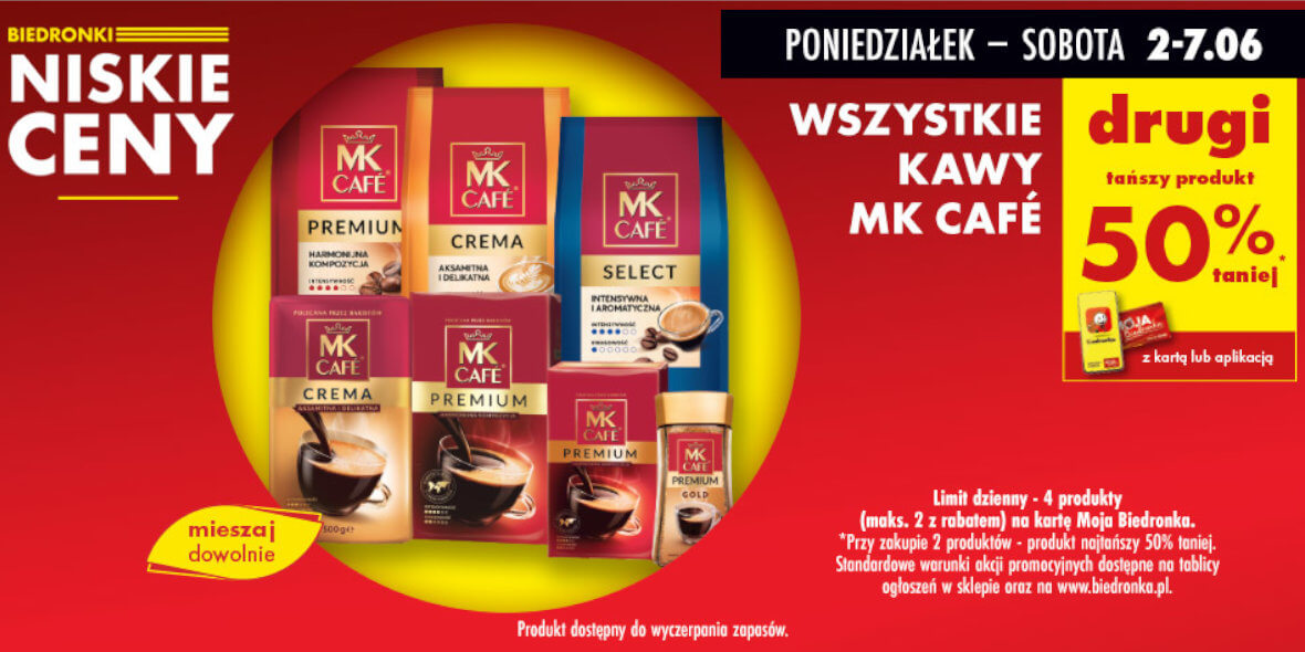 Biedronka: -50% na wszystkie kawy MK Cafe