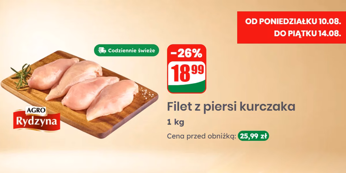 Dino: -26% na filet z piersi kurczaka