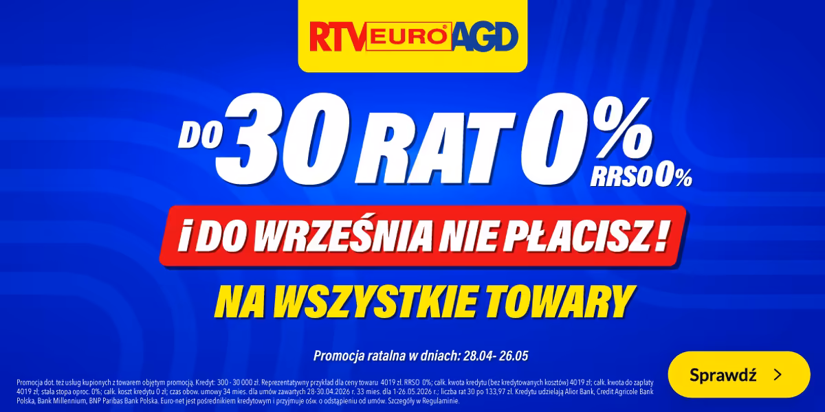 RTV EURO AGD: Do 30 rat 0%