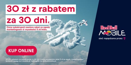 Red Bull MOBILE:  30 zł z rabatem za 30 dni 14.02.2025