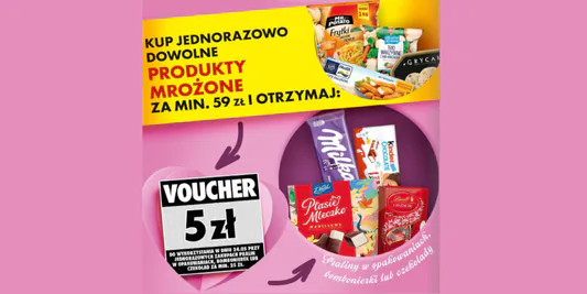 Biedronka: Voucher 5 zł przy zakupie produktów mrożonych 16.05.2025