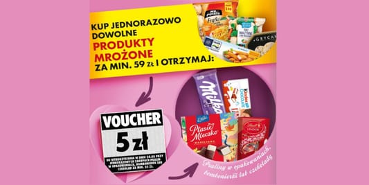 Biedronka: Voucher 5 zł przy zakupie produktów mrożonych 16.05.2025