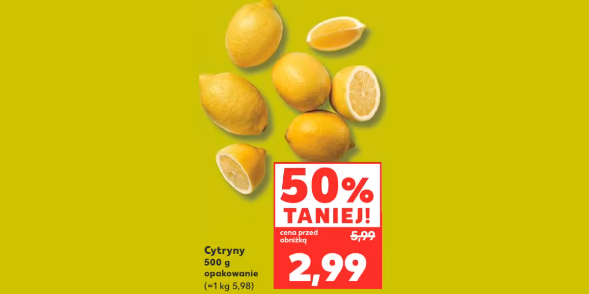 Kaufland: -50% na cytryny