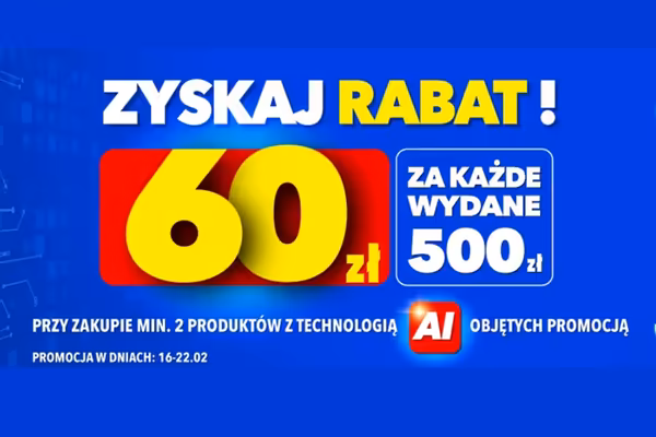 RTV EURO AGD: -60 zł za każde wydane 500 zł