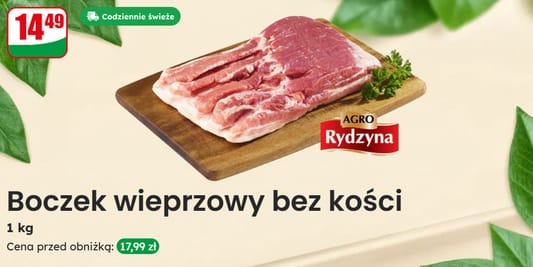 Dino: 14,49 zł/kg za boczek wieprzowy 09.06.2025