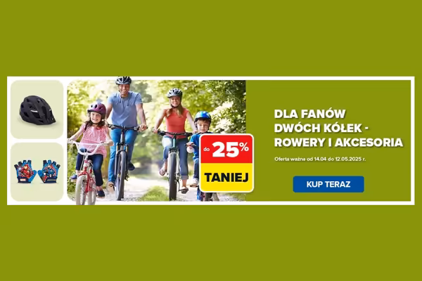 : Do -25% na rowery i akcesoria