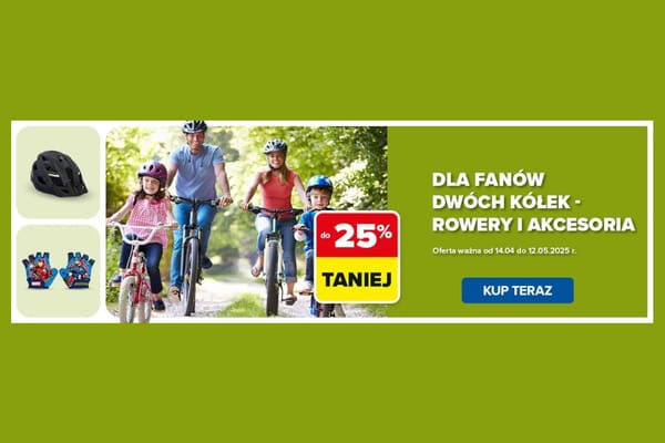 : Do -25% na rowery i akcesoria