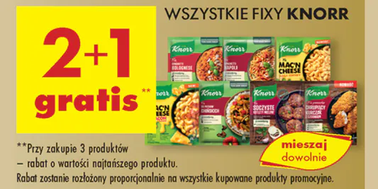 Biedronka: 2+1 GRATIS na wszystkie Fixy Knorr 28.05.2025