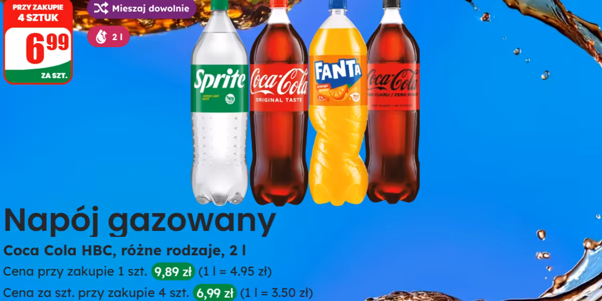 Dino: 6,99 zł za napoje Coca-Cola, Fanta, Sprite