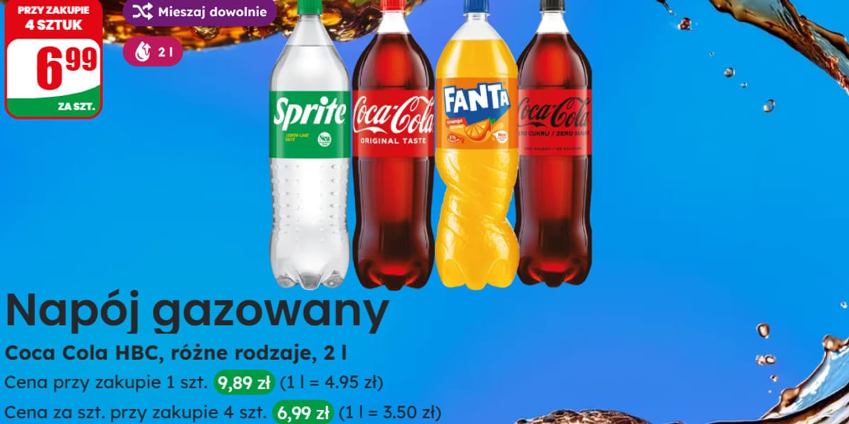 Dino: 6,99 zł za napoje Coca-Cola, Fanta, Sprite