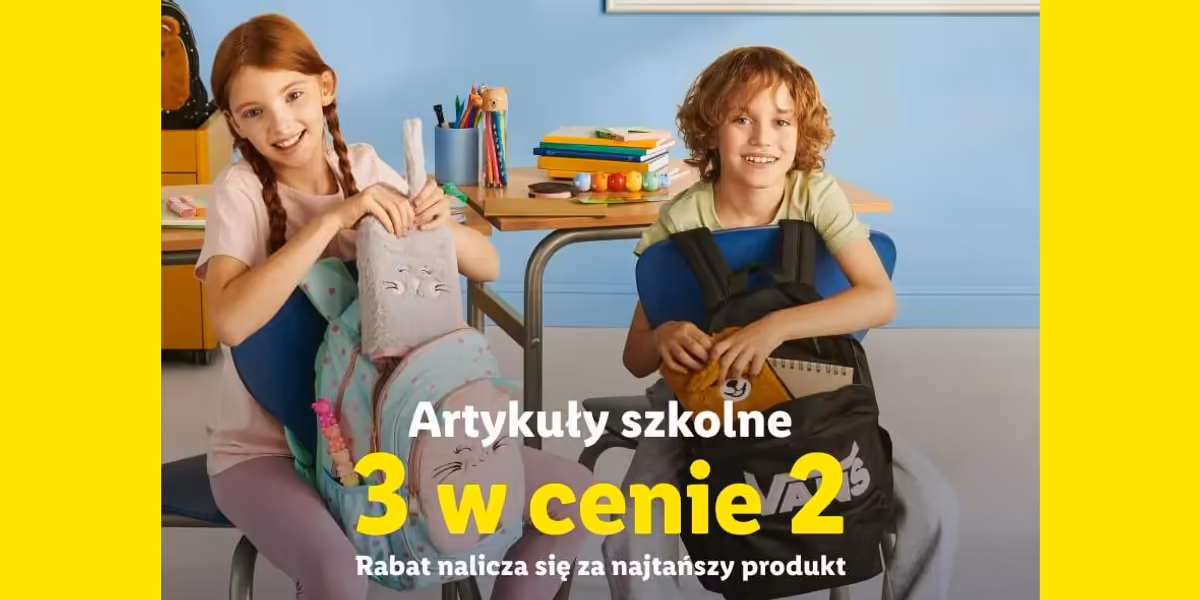 Lidl: ONLINE 3 w cenie 2 na artykuły szkolne