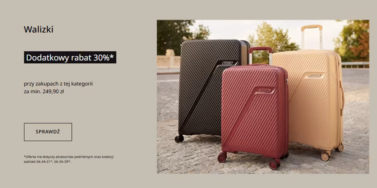 Wittchen: -30% ekstra na  walizki