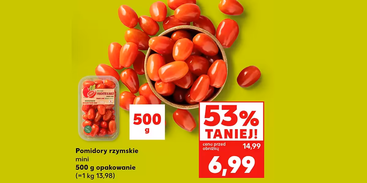 Kaufland: -53% na pomidory rzymskie