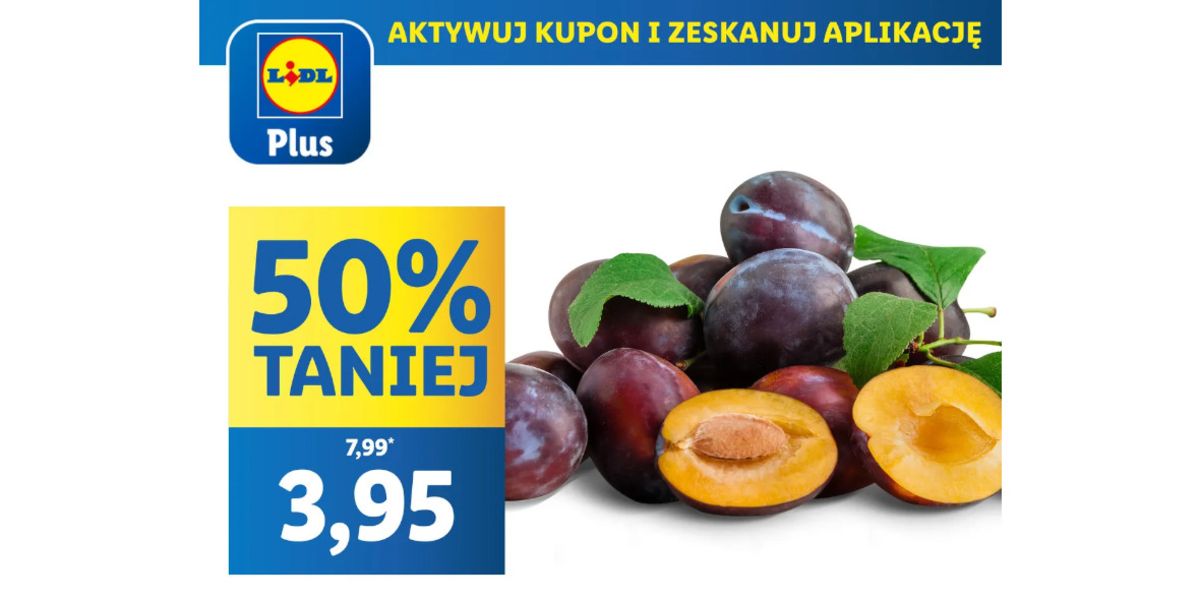 Lidl: KUPON -50% na polskie śliwki