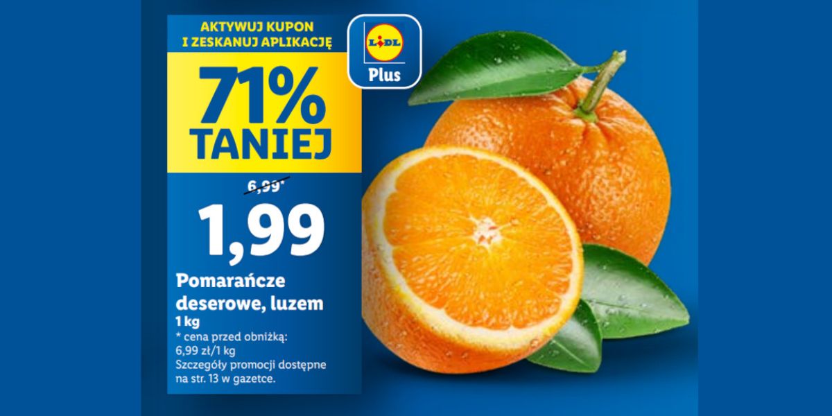 Lidl: KUPON -71% na pomarańcze deserowe